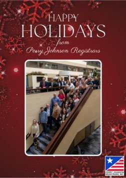 Holiday Greetings from Perry Johnson Registrars, Inc.